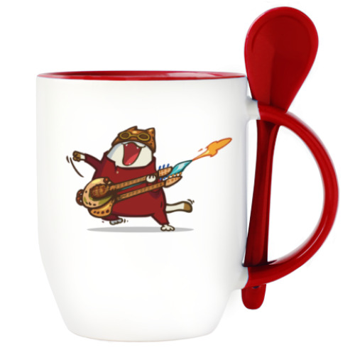Кружка с ложкой Пятничный Котик №9