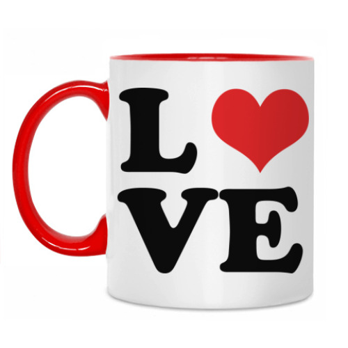 Кружка с принтом L♥VE