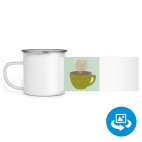 Кружка металлическая белая (круговая запечатка)