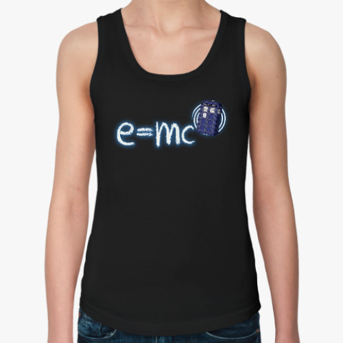 Женская майка e=mc (Тардис)