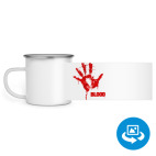 Кружка металлическая белая (круговая запечатка)