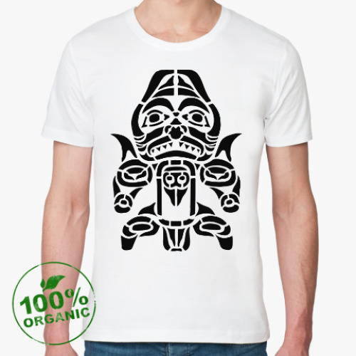 Футболка из органик-хлопка с принтом Аляска - стиль - тотем - север - Америка