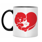 Кружка двухцветная