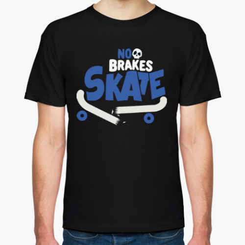 Футболка с принтом No Brakes Skate