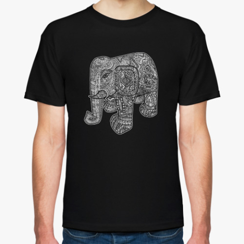 Футболка с принтом Слоник в узорах