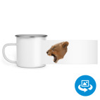 Кружка металлическая белая (круговая запечатка)