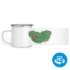 Кружка металлическая белая (круговая запечатка)