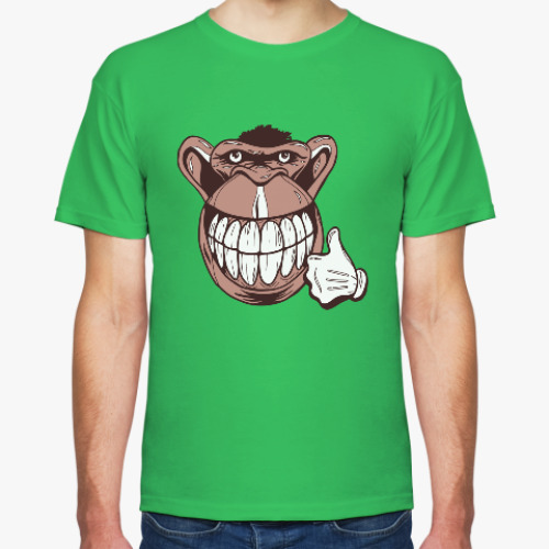 Футболка с принтом Веселая обезьяна