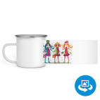 Кружка металлическая белая (круговая запечатка)