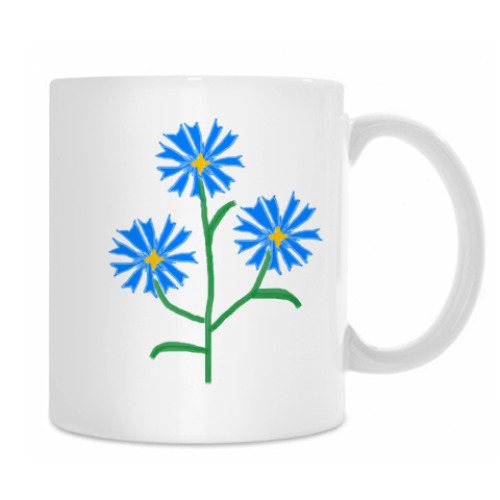 Кружка с принтом Васильки