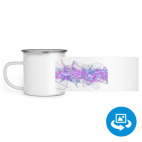 Кружка металлическая белая (круговая запечатка)