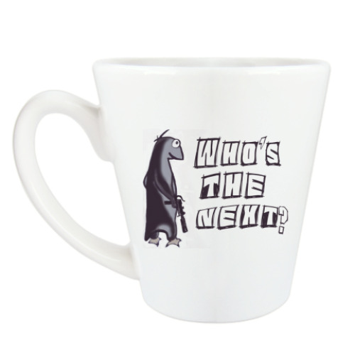 Чашка Латте с принтом Пингвин-киллер