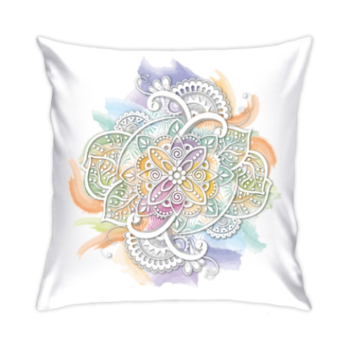 Подушка с принтом Акварельное