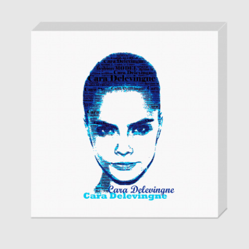 Холст с принтом Cara Delevingne/Кара Делевинь