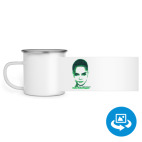 Кружка металлическая белая (круговая запечатка)