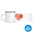 Кружка металлическая белая (круговая запечатка)