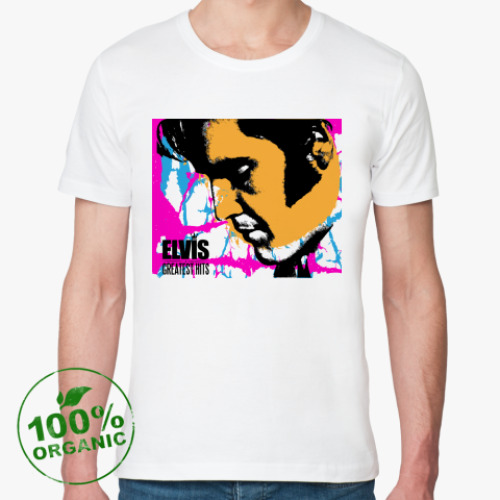 Футболка из органик-хлопка с принтом Elvis