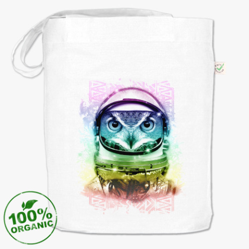 Сумка шоппер с принтом Космическая сова