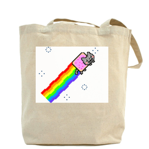 Сумка шоппер с принтом Nyan Cat