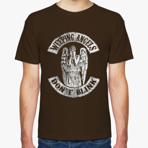 Футболка с принтом Плачущий ангел