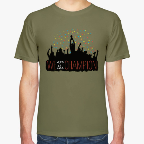 Футболка с принтом We are the champion