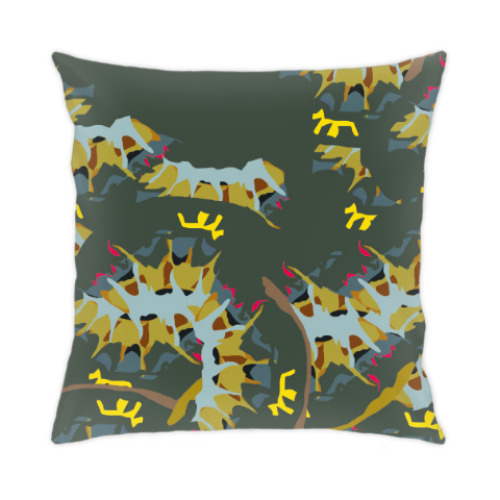 Подушка с принтом гребешки