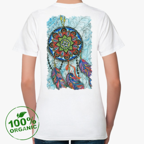 Женская футболка из органик-хлопка с принтом Ловец снов