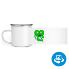 Кружка металлическая белая (круговая запечатка)