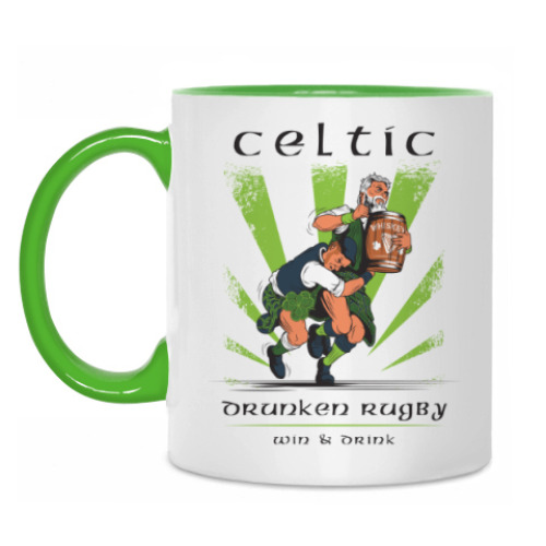 Кружка с принтом Кельтский регби
