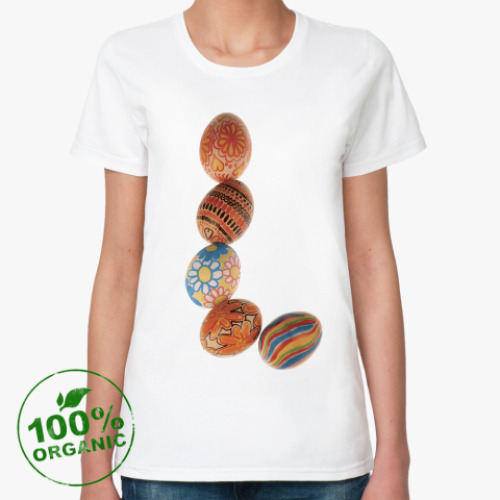 Женская футболка из органик-хлопка с принтом Пасха