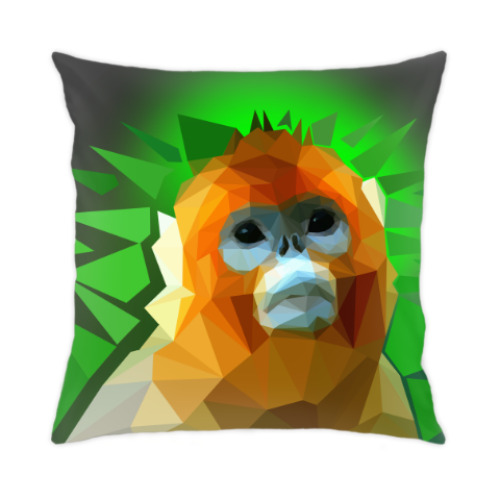 Подушка с принтом Синемордая обезьяна