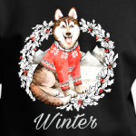 Новогодний Хаски