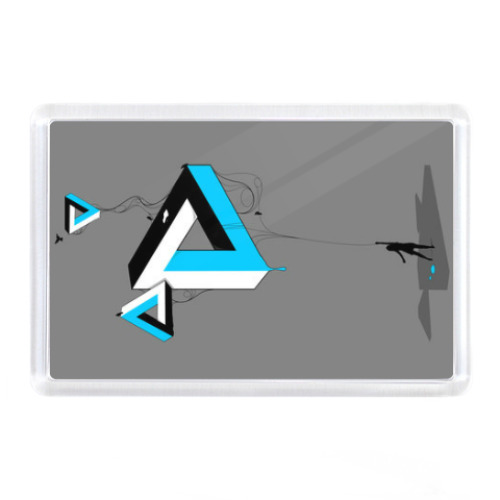 Магнит с принтом Оптическая иллюзия