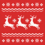 Скандинавский узор  с оленями