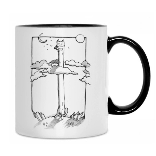 Кружка с принтом ДлинКот