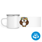 Кружка металлическая белая (круговая запечатка)