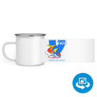 Кружка металлическая белая (круговая запечатка)