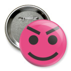 Значок 75 мм Коварный Смайл