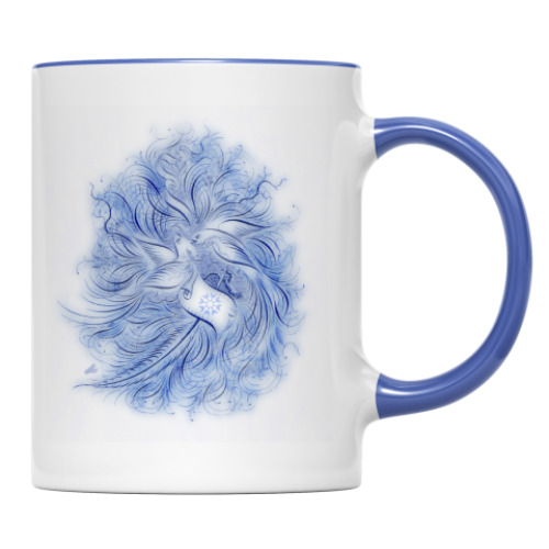 Кружка с принтом Синяя Птица