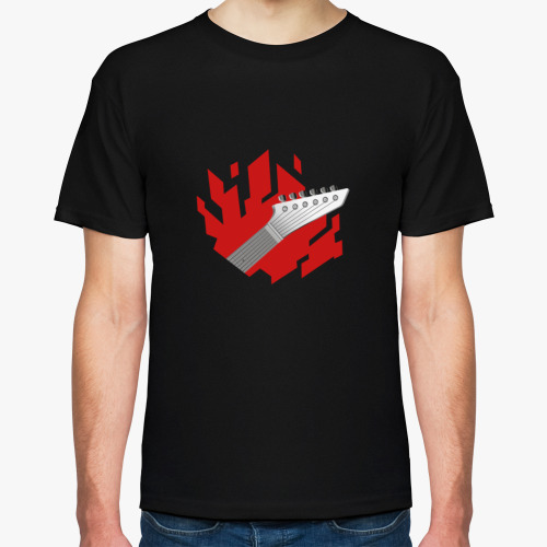 Футболка с принтом Серебряная гитара