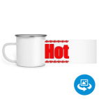 Кружка металлическая белая (круговая запечатка)