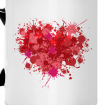 Сердце из брызг краски