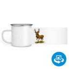 Кружка металлическая белая (круговая запечатка)