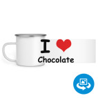 Кружка металлическая белая (круговая запечатка)