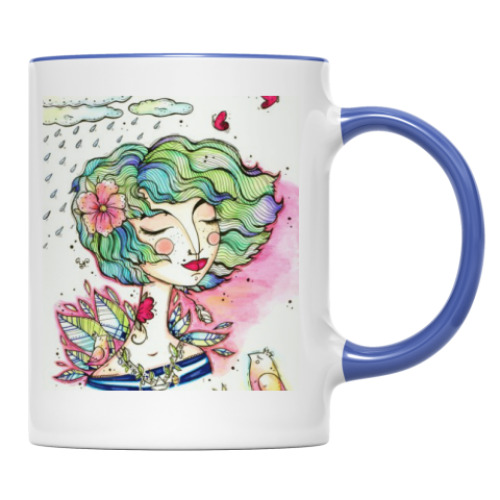 Кружка с принтом Весна