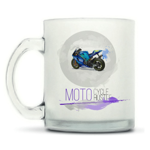 Кружка матовая с принтом MOTO cycle hustle