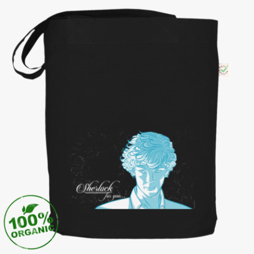 Сумка шоппер с принтом Шерлок