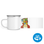 Кружка металлическая белая (круговая запечатка)