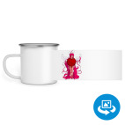 Кружка металлическая белая (круговая запечатка)