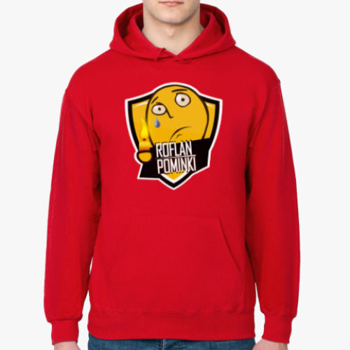 Толстовка худи с принтом roflan pominki